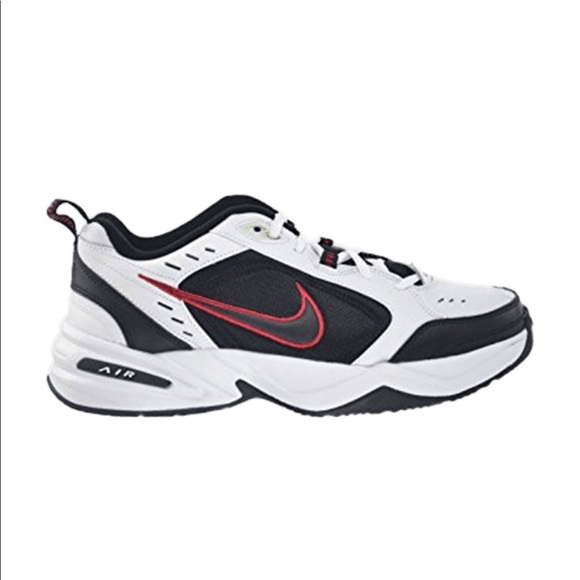 nike air monarch black white red